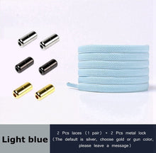 Load image into Gallery viewer, New No Tie Shoe laces Elastic Shoelaces Metal Lock Creative Kids Adult Sneakers Flat Shoelace Fast Safety Lazy Laces Unisex
