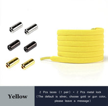 Load image into Gallery viewer, New No Tie Shoe laces Elastic Shoelaces Metal Lock Creative Kids Adult Sneakers Flat Shoelace Fast Safety Lazy Laces Unisex
