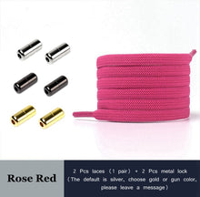 Load image into Gallery viewer, New No Tie Shoe laces Elastic Shoelaces Metal Lock Creative Kids Adult Sneakers Flat Shoelace Fast Safety Lazy Laces Unisex
