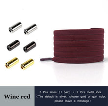 Load image into Gallery viewer, New No Tie Shoe laces Elastic Shoelaces Metal Lock Creative Kids Adult Sneakers Flat Shoelace Fast Safety Lazy Laces Unisex
