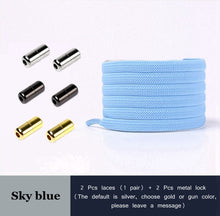 Load image into Gallery viewer, New No Tie Shoe laces Elastic Shoelaces Metal Lock Creative Kids Adult Sneakers Flat Shoelace Fast Safety Lazy Laces Unisex
