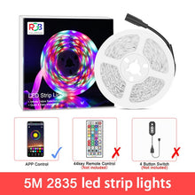 Load image into Gallery viewer, LED Light Strip, Music Sync, 44 key remote control, bluetooth phone app Control for Party tv Christmas decorations
