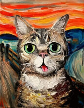 Load image into Gallery viewer, The Scream Famous Paintings Fat Cat Art Canvas Paintings Posters and Prints Wall Art Pictures for Living Room Decor (No Frame)
