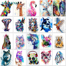 Load image into Gallery viewer, SDOYUNO 40x50cm Frameless Painting By Numbers Animals On Canvas Pictures By Numbers Home Decoration DIY Minimalism Style
