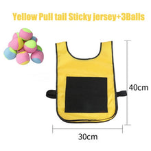 Load image into Gallery viewer, Kids Outdoor Sport Game Props Vest Catching Tail Sticky Jersey Game with Sticky Ball Throwing Toys for Children Sports Toy
