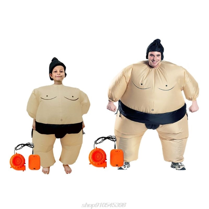 Sumo Wrestler Costume Inflatable Suit Blow Up Outfit Cosplay Party Dress for Kid and Adult  A07 21 Dropshipping