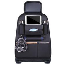 Load image into Gallery viewer, Car Seat Back Organizer Pu Leather Pad Bag Car Storage Organizer Foldable Table Tray Travel Storage Bag Auto Accessories
