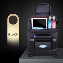 Load image into Gallery viewer, Car Seat Back Organizer Pu Leather Pad Bag Car Storage Organizer Foldable Table Tray Travel Storage Bag Auto Accessories
