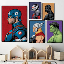 Load image into Gallery viewer, Marvel Superheroes Poster Print Avengers Comics Canvas Painting  Picture Art Wall Modern Kid&#39;s Bedroom Living Room Decor Mural
