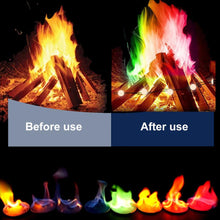 Load image into Gallery viewer, 2Pcs Fire Powder Magic Trick Coloured Rainbow Flames Bonfire Fireplace Pit Patio Toy magic fire colorful flames powder bonfire
