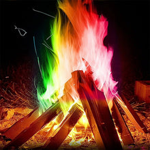 Load image into Gallery viewer, 10g/15g/25g Magic Fire Colorful Flames Powder Bonfire Sachets Pyrotechnics Magic Trick Outdoor Camping Hiking Survival Tools
