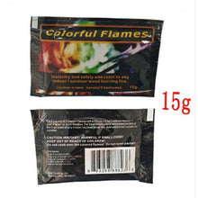 Load image into Gallery viewer, 10g/15g/25g Magic Fire Colorful Flames Powder Bonfire Sachets Pyrotechnics Magic Trick Outdoor Camping Hiking Survival Tools
