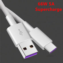Load image into Gallery viewer, 5A USB Type C Cable 1m 2m 3m Fast Charging Type-C Kable for Huawei P30 pro P20 P40 Mate 20 Pro Phone Supercharge QC3.0 USBC Cabo

