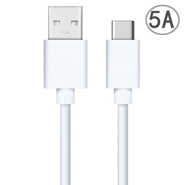 5A USB Type C Cable 1m 2m 3m Fast Charging Type-C Kable for Huawei P30 pro P20 P40 Mate 20 Pro Phone Supercharge QC3.0 USBC Cabo
