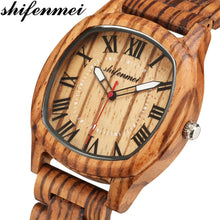 Load image into Gallery viewer, Shifemei Full Wooden Watch Male Gents Watches Men Clock Relogio Masculino Luxury Brand Quartz Wood Watch Zegarek Damski
