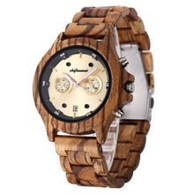 Load image into Gallery viewer, Shifenmei Wooden Mens Watches Brand Luxury Military Quartz Watch Business Wristwatch Date Dispaly Clock Male Gifts
