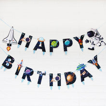 Load image into Gallery viewer, New Space Planet party Plate Napkins cups Tableware stars party for Astronaut Happy Birthday Party Supplies Universe Decorations
