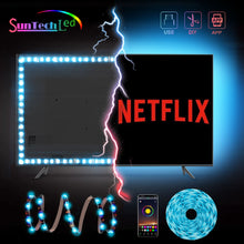 Load image into Gallery viewer, Suntech Led Strip, SMD 5050 USB Powered LED Strip Light, Bluetooth With App Control TV Led Backlight Decoration For TV

